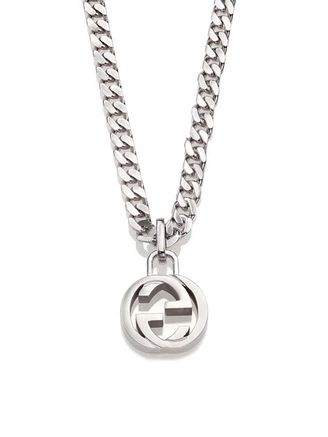 gucci silver necklace uk